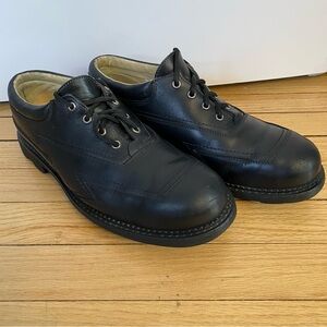 John Fluevog Shoes Mens 11 Chunky Black Leather 7th Heaven Soles Designer Grunge